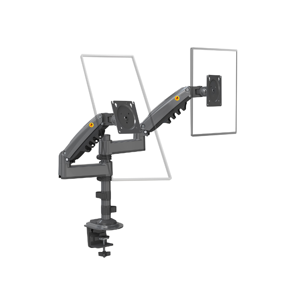 Monitor Stand Mount H180 – Dual Arm (17"–27")
