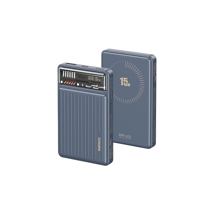 Remax RPP-615 Resion Magnetic Wireless Power Bank 10000mAh– Blue
