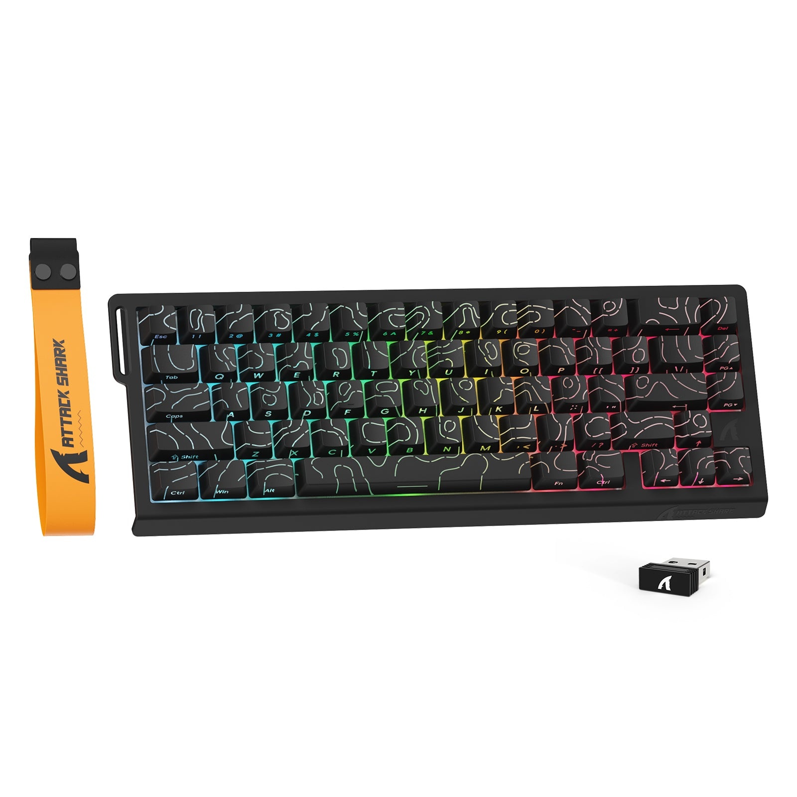 ATTACK SHARK X68 Pro HE Keyboard Black-Countour Line | Ari Gaming