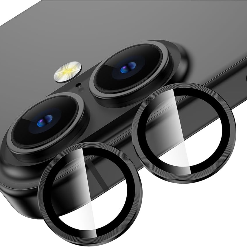 پارێزەری شاشەی کامێرا بۆ iPhone 16 Plus بە رەنگی ڕەش
