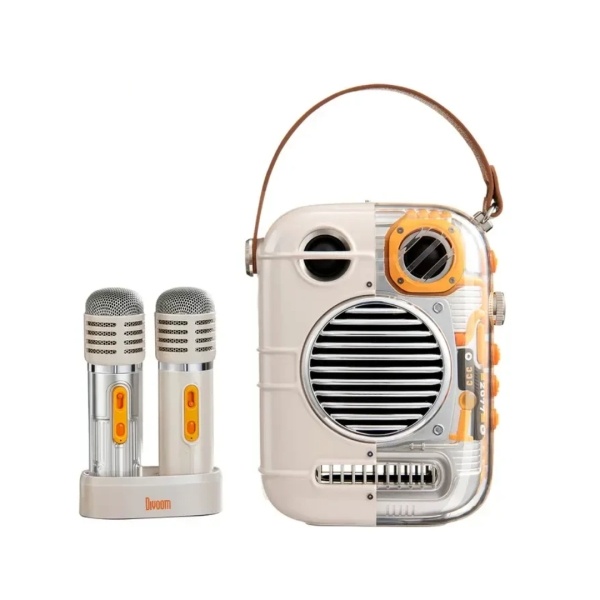 Divoom Spark Pro 80W Bluetooth Speaker with Dual Karaoke Microphones