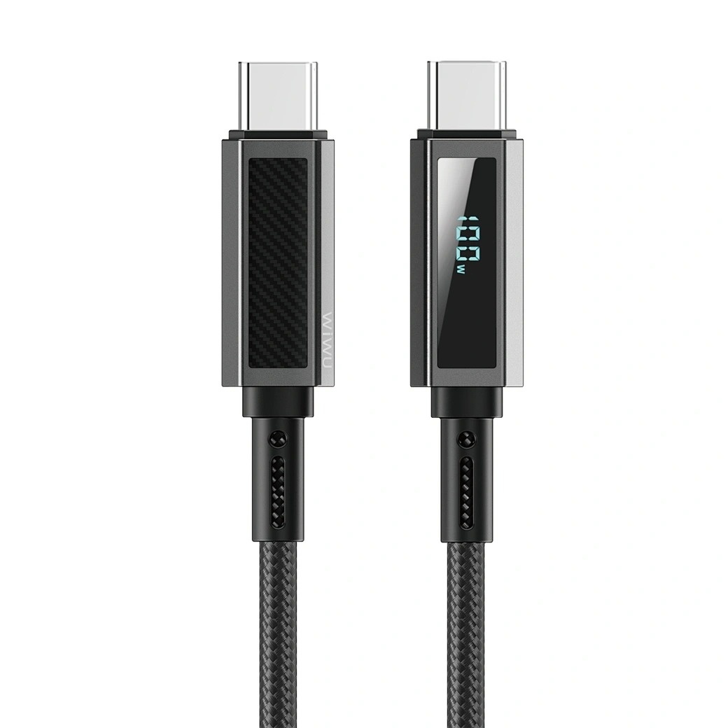 كابل WiWU 100W Warriors Link Series نايلون مضفر Wi-C079 (C-C) بطول 1.2 متر