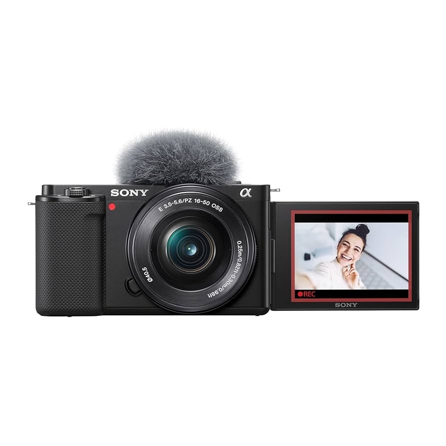 Sony Alpha ZV-E10 هي مجموعة كاميرا فيديو بدون مرآة APS-C سوداء اللون