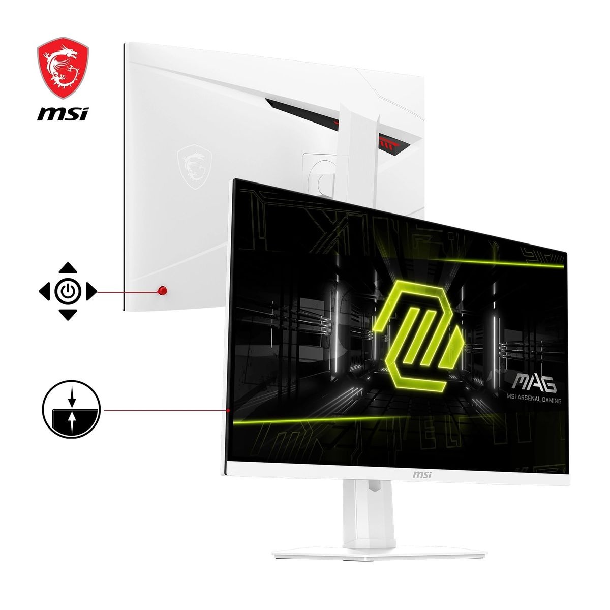 1ms 180hz 2k ips 27 274qrfw monitar MSI Mag white | Ari Gaming