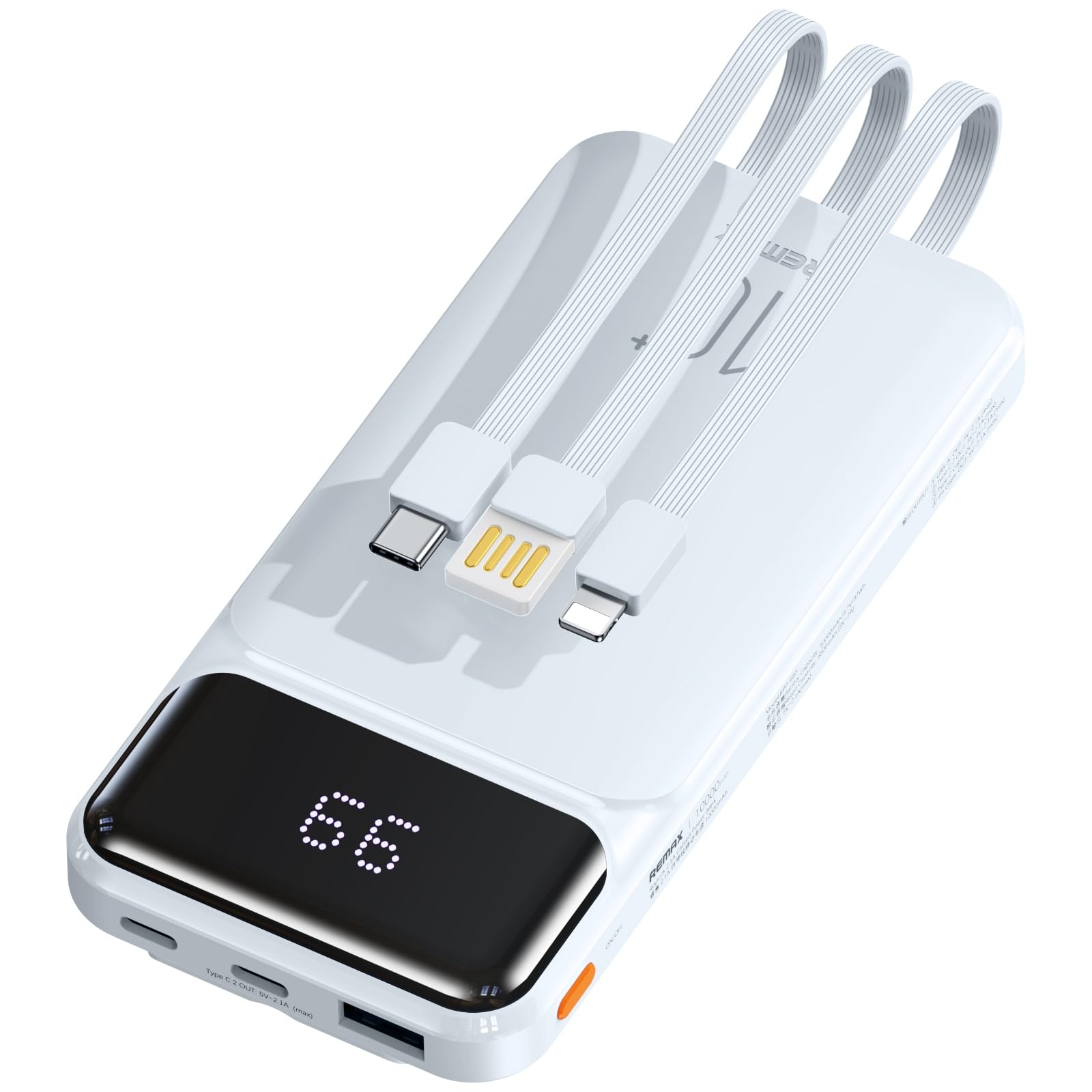 REMAX RPP-683 10000mAh Portable External Battery Power Bank - White