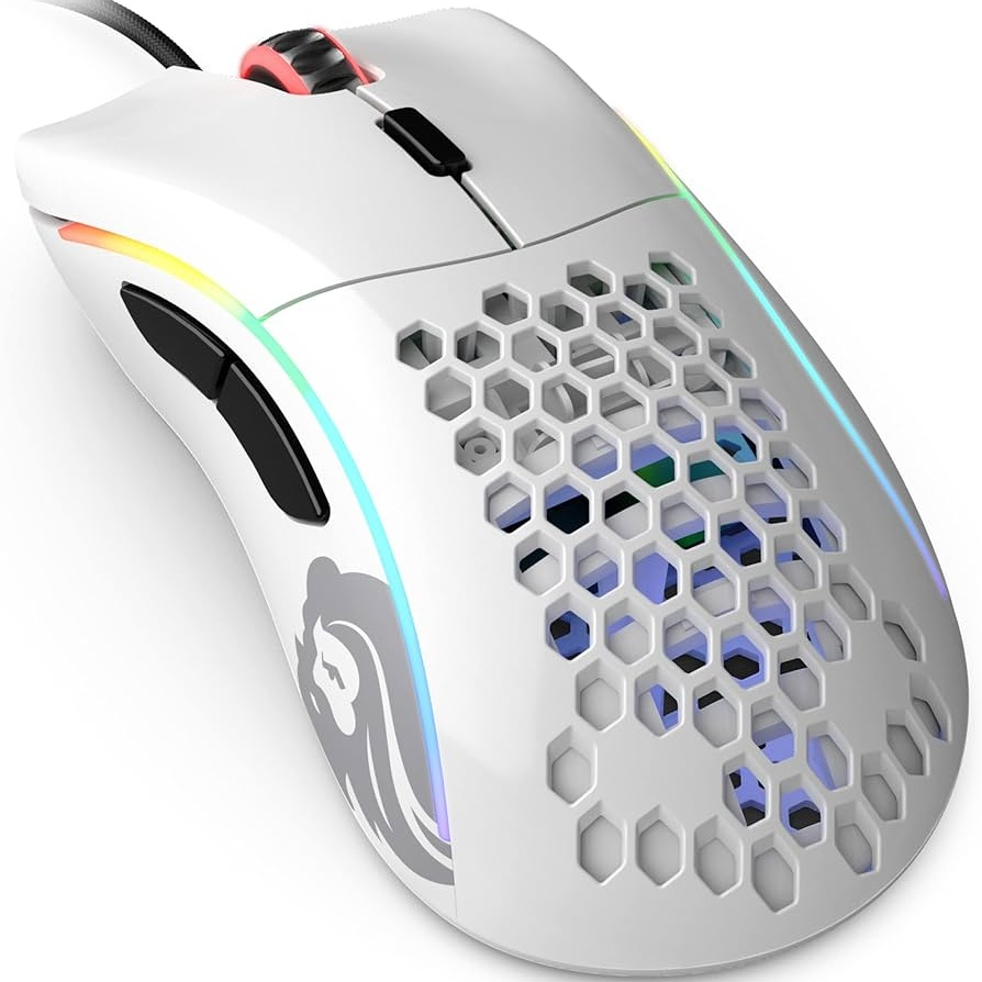 ماوس ألعاب سلكي Glorious Model D - وزن 68 جرامًا، تصميم قرص العسل فائق الخفة، RGB