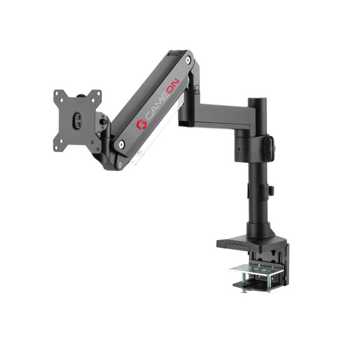 GAMEON GO-2083 Heavy-Duty Spring-Assisted Single Monitor Arm – Black
