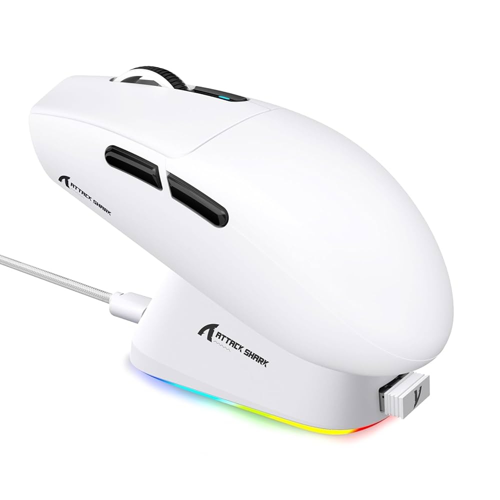 ماوسی یاری بێ وایەر Attack Shark G3 Pro - سپی