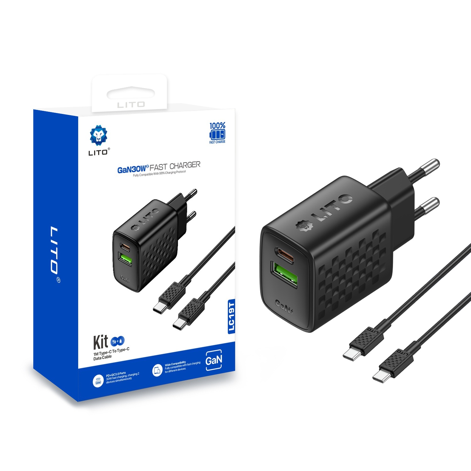 LITO LC19T 30W Fast Charger (C to C)