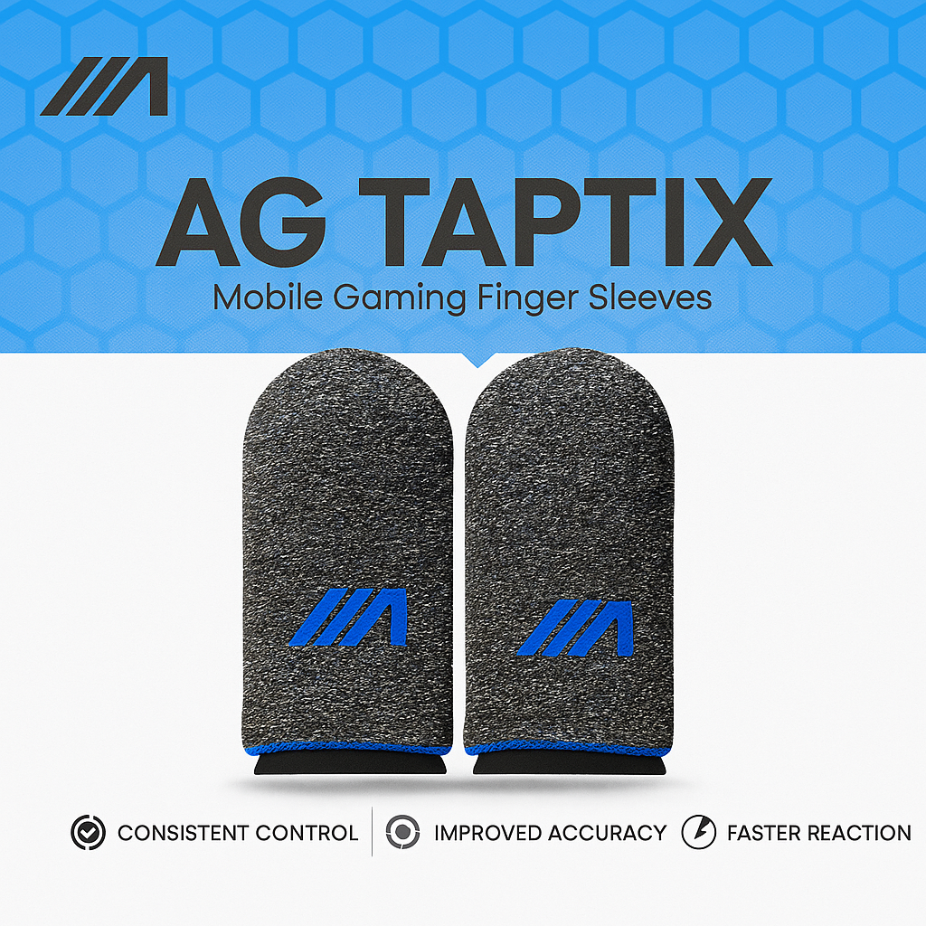 AG Taptix Mobile Gaming Finger Sleeves – Blue (2-Pack)