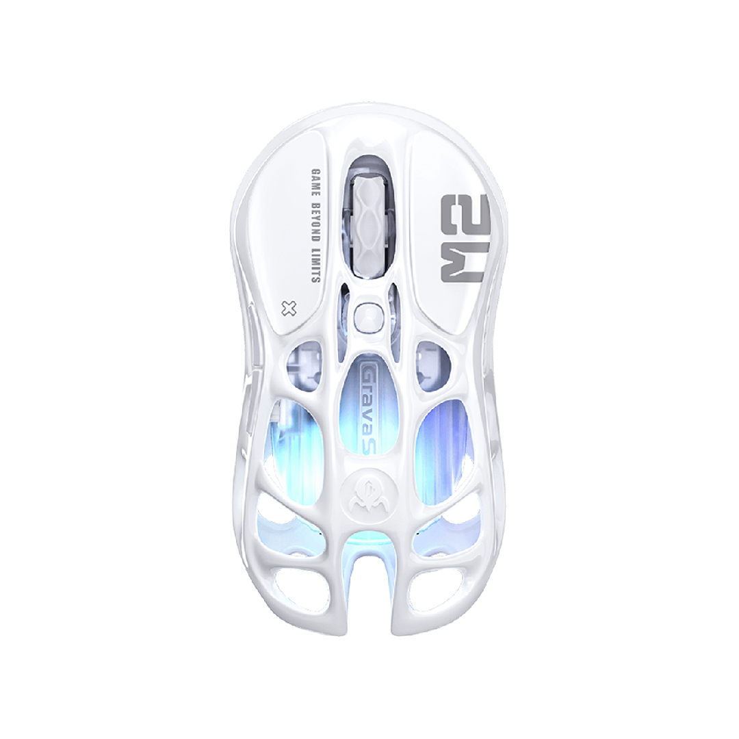 ماوسی کایەکردنی بێوایەری GravaStar Mercury M2 - ڕەنگی Opaline White