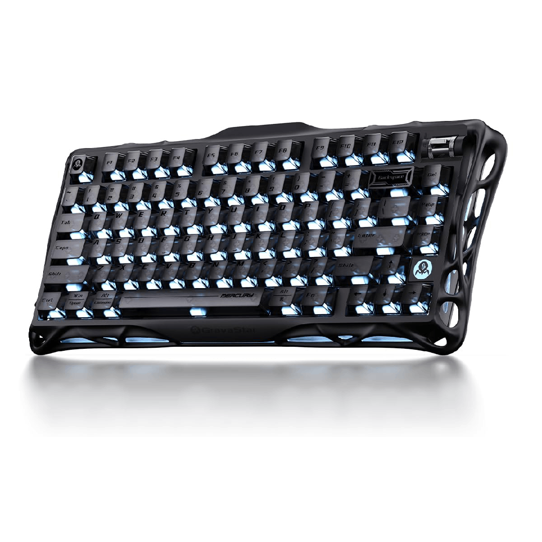 کيبۆردی کایەکردني بێوایەری GravaStar Mercury K1 RGB - وەشانی XTAL-Black