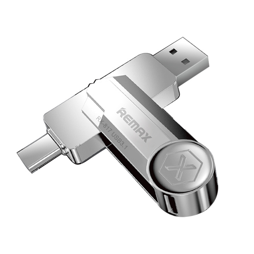 Remax RX-817 2-in-1 USB Flash Drive | Type-C & USB-A, 64GB High-Speed Storage