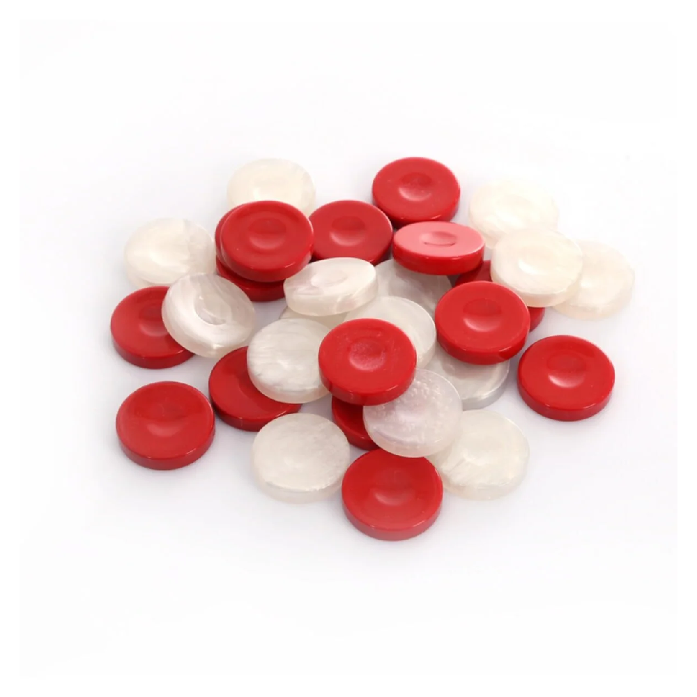 Star Chess Tiles Size Big - White & Red