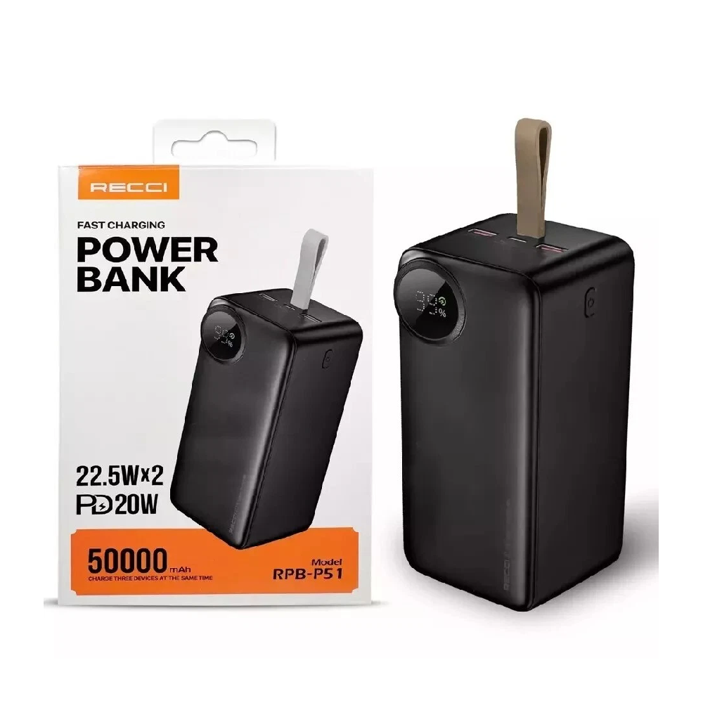 Recci 22.5W 50000mAh USB Power Bank Battery