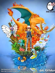 Egg Studio Pokémon Ash and Pokémon Figure (30cm)