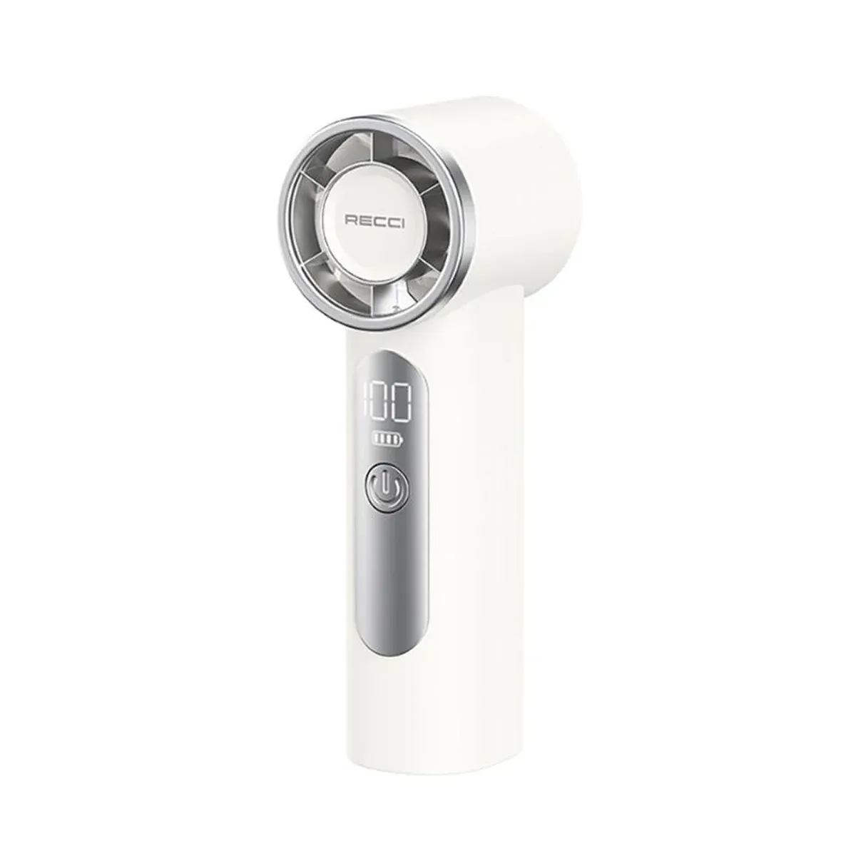 Recci RLS-F07 Mini High-Speed Handheld Fan with 4000mAh Battery (White)
