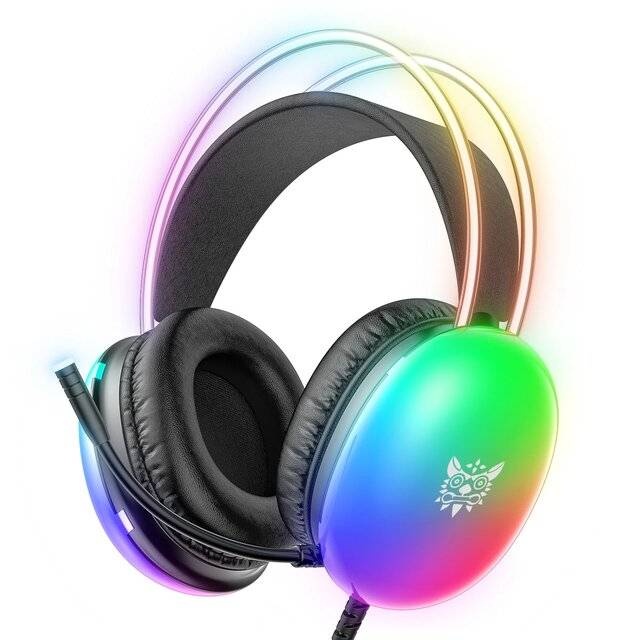 ONIKUMA X25 RGB Gaming Headset — Black (USB + 3.5 mm, 2 m Cable