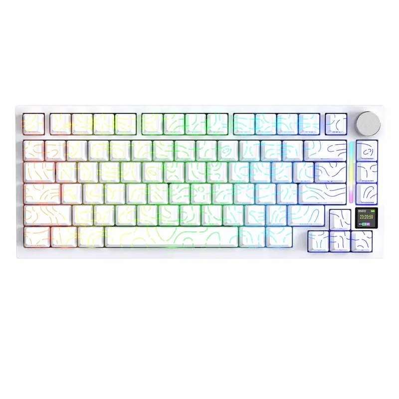 ATTACK SHARK X820Ultra Tri-mode Gasket Mechanical Keyboard-White contour shark switch
