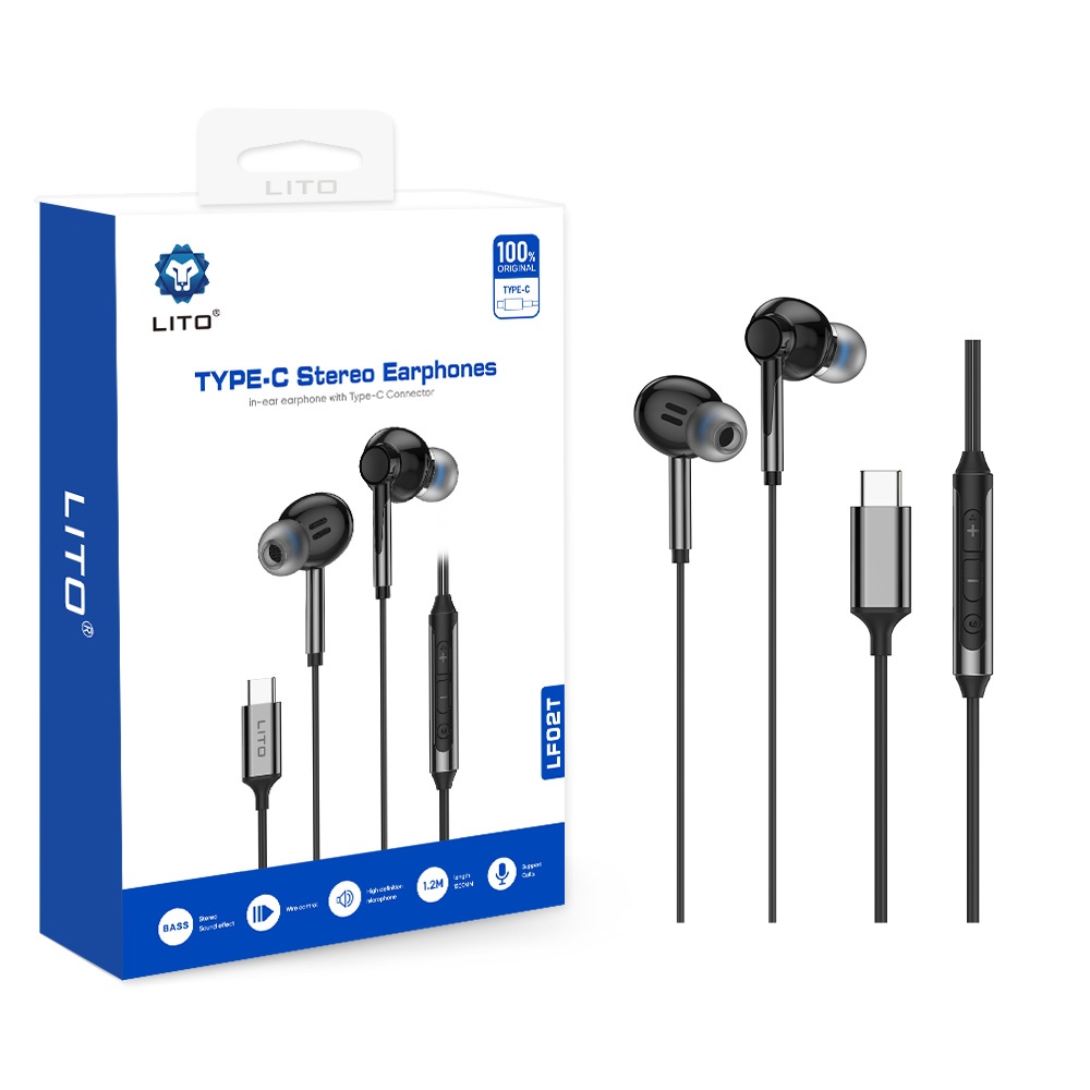 LITO TC LF02T High-Fidelity USB-C Wired Earphones