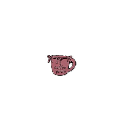 Girlie coffee metal sticker