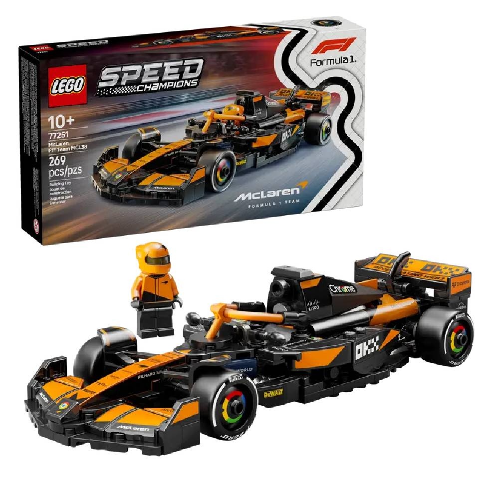سيارة السباق MCL38 لفريق McLaren F1® من LEGO® Speed Champions (77251)