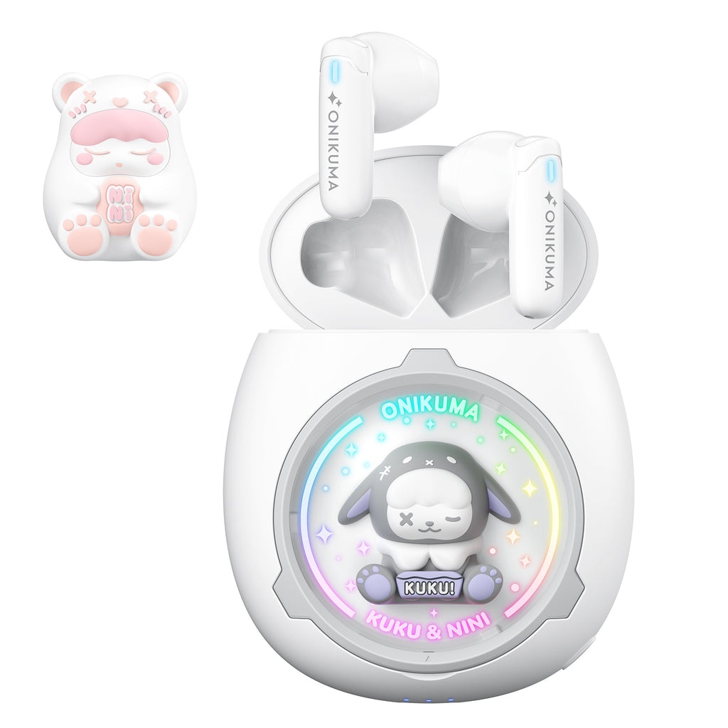 گوێچکەی بێ وایەر ONIKUMA T302 – بلوتوزی 5.3، بێ وایەری ڕاستەقینە لەگەڵ کەیسی شەحنکردنەوە