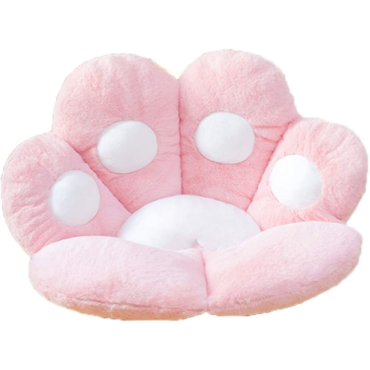 Cat Paw Shape Soft Plush Sofa – 60cm (Pink & White)