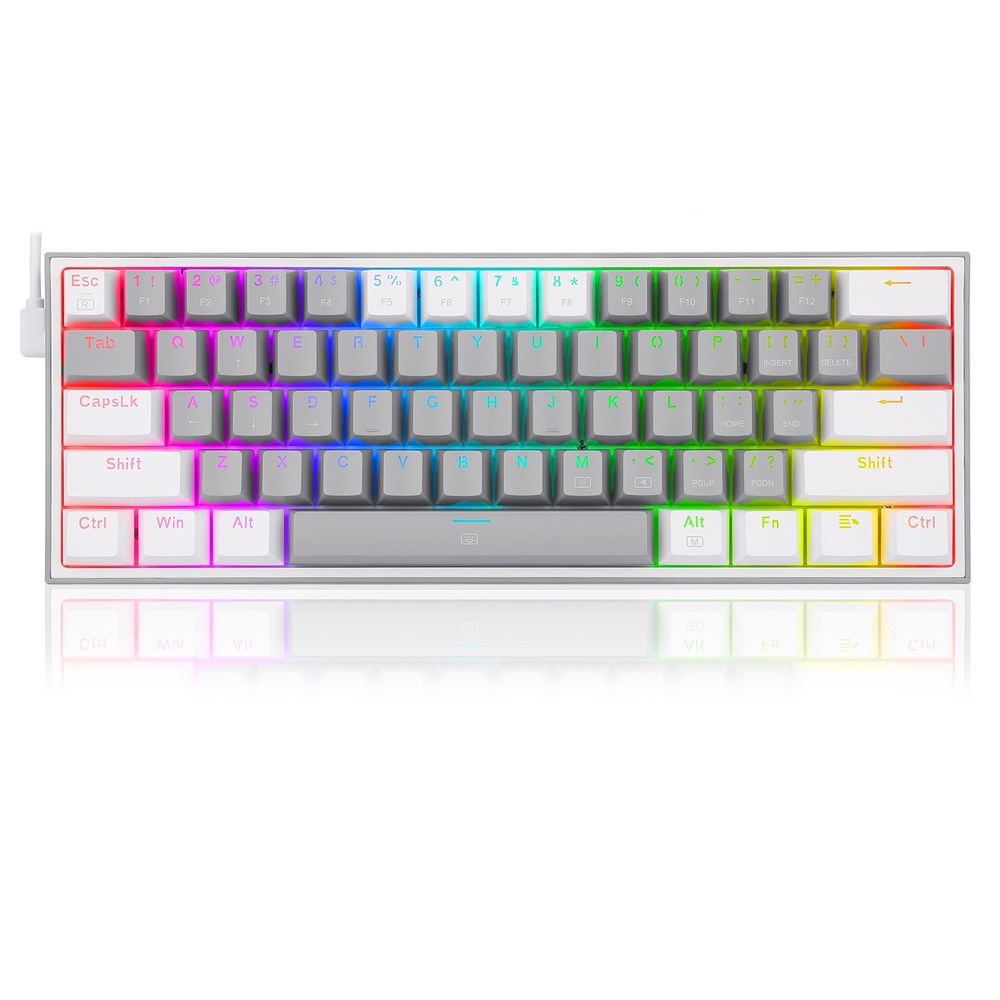 Redragon K617 Fizz 60% Wired RGB Gaming Keyboard - Red Switches
