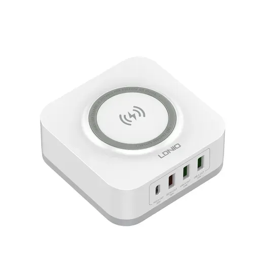 LDNIO AW004 32W Wireless Charging Stand – Fast Qi Charging Dock with Multi-Device Support