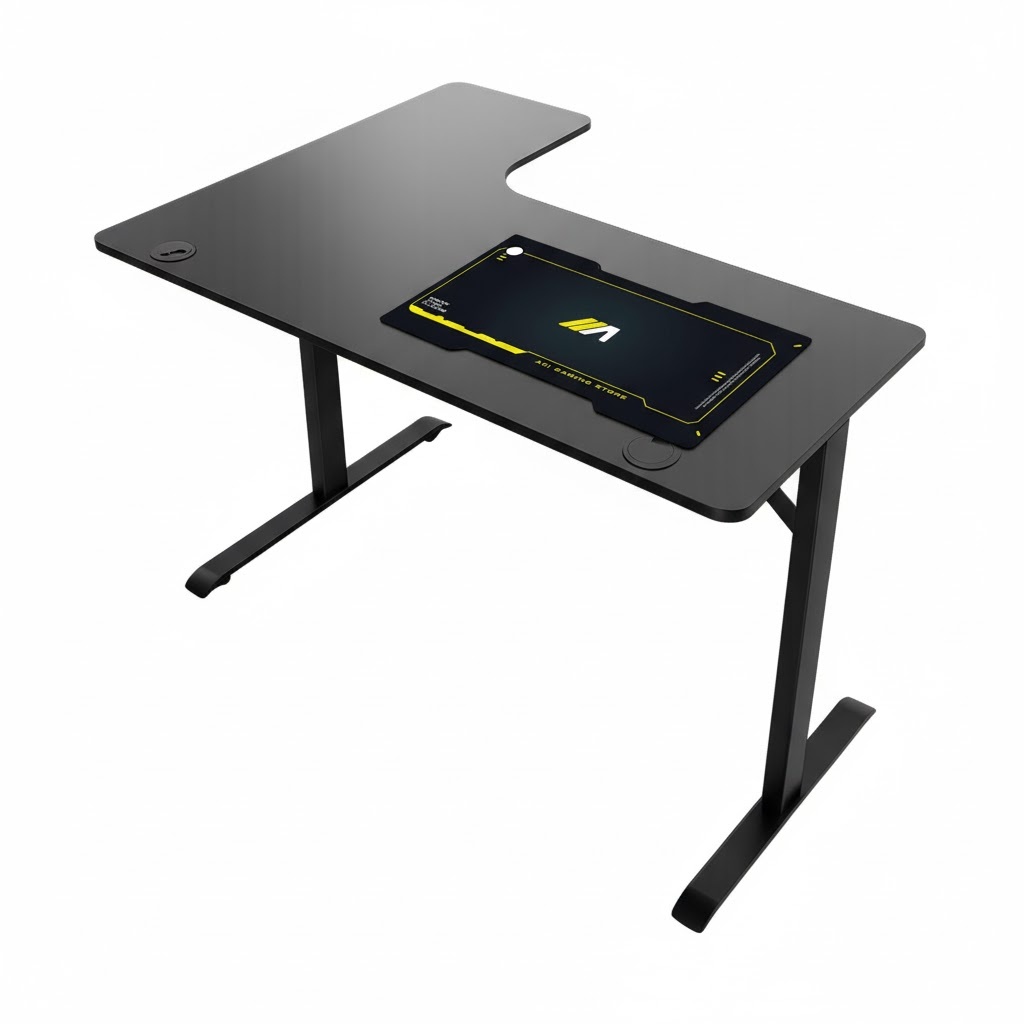 AG Table Zero Gravity L Shaped RGB Right-Side Black - 160cm | Ari