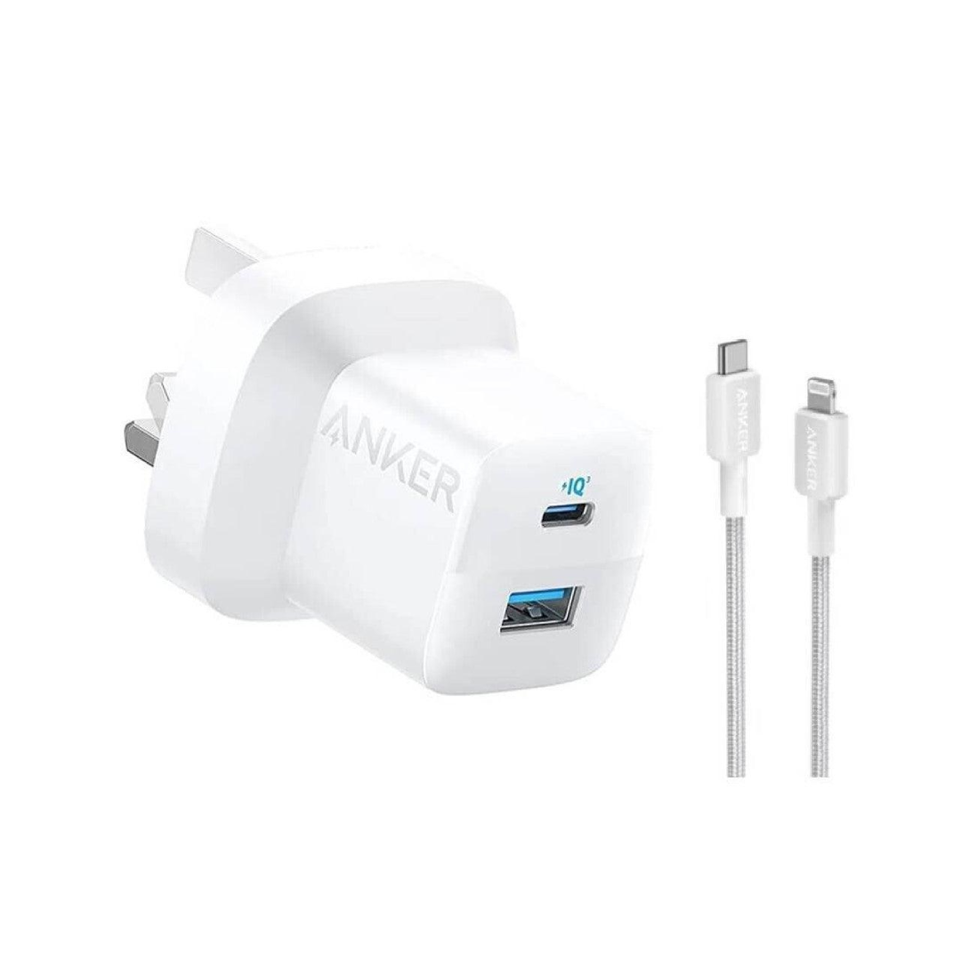 Anker 323 USB-C Fast Wall Charger (33W) with Anker 310 USB-C to Lightning Cable