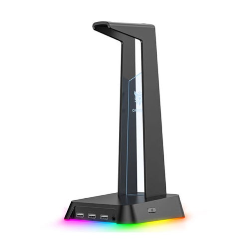 ONIKUMA ST-2 RGB Gaming Headphone Stand – Black, 3 USB Ports & 3.5mm AUX
