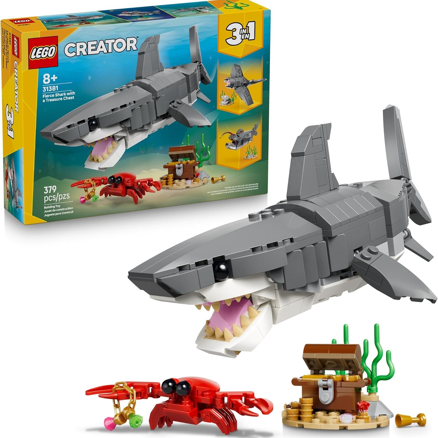 LEGO® 31381 Creator 3in1 Fierce Shark with a Treasure Chest