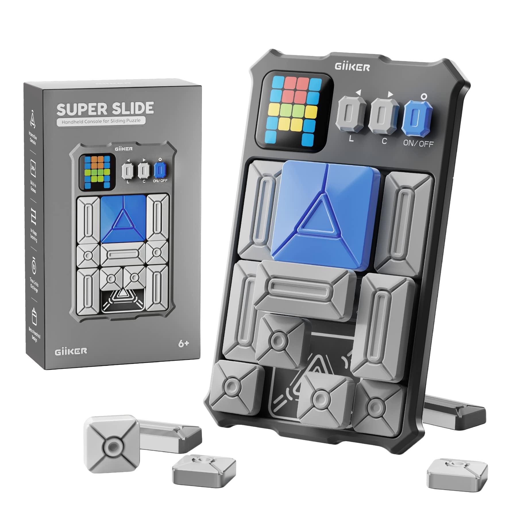 Giiker Super Slide Handheld Console Puzzle - Gray