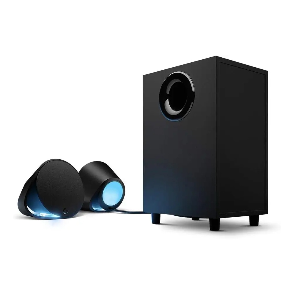 سیستەمی سپیکەر Logitech G560 بۆ یاری – 2.1، دنگی 7.1 DTS:X Ultra، ڕووناكی RGB، بەسیم و بێسیم