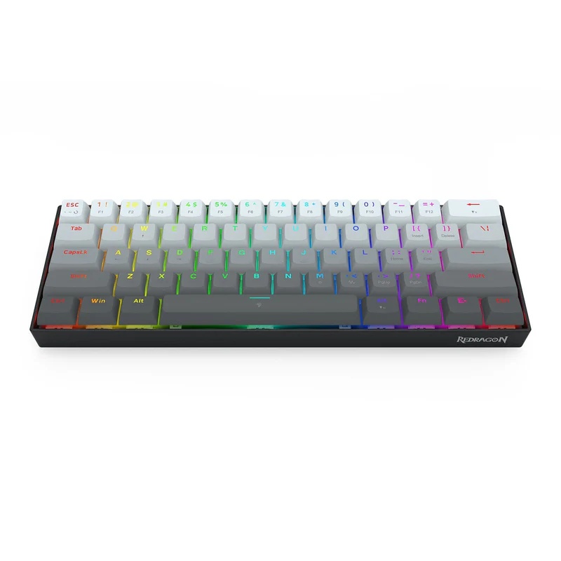 لوحة مفاتيح REDRAGON FIZZ RGB K617GGB-RGB-M فضية وسوداء