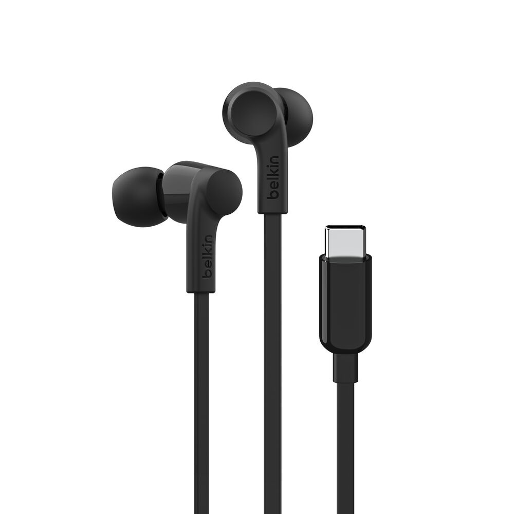 هێدفۆنی بێلکین بە پەیوەستکەری USB-C ڕەش