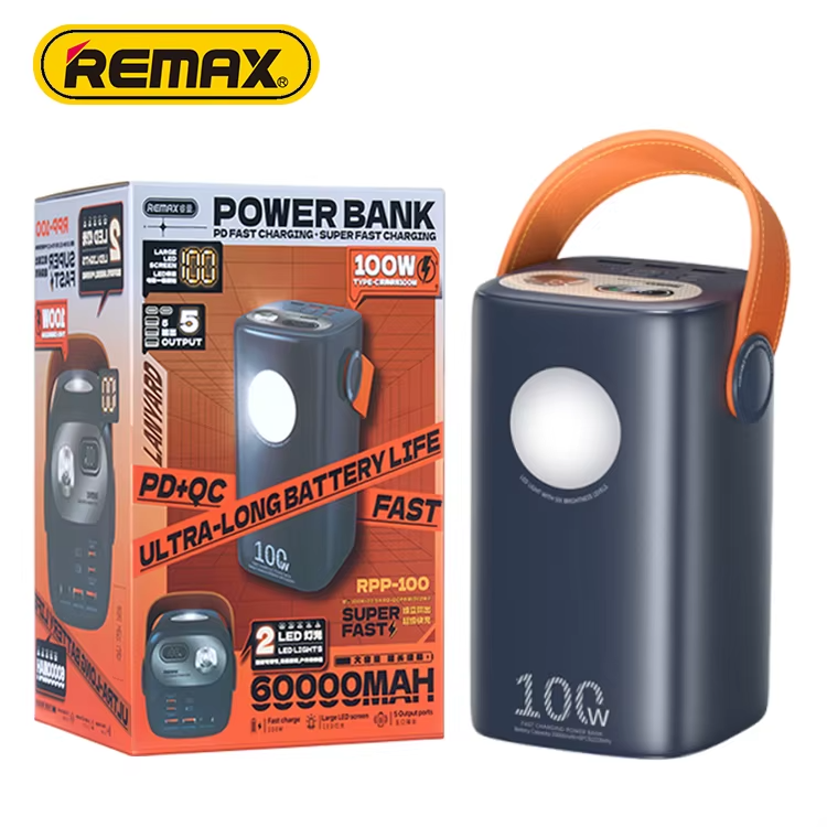  REMAX RPP-100 Gutitan Series 60000mAh PD+QC Power Bank (PD 100W+QC 22.5W) - Blue