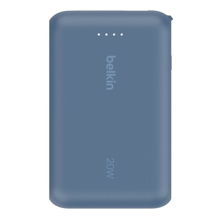 Belkin Power Bank 10K with Integrated Cable – Blue
