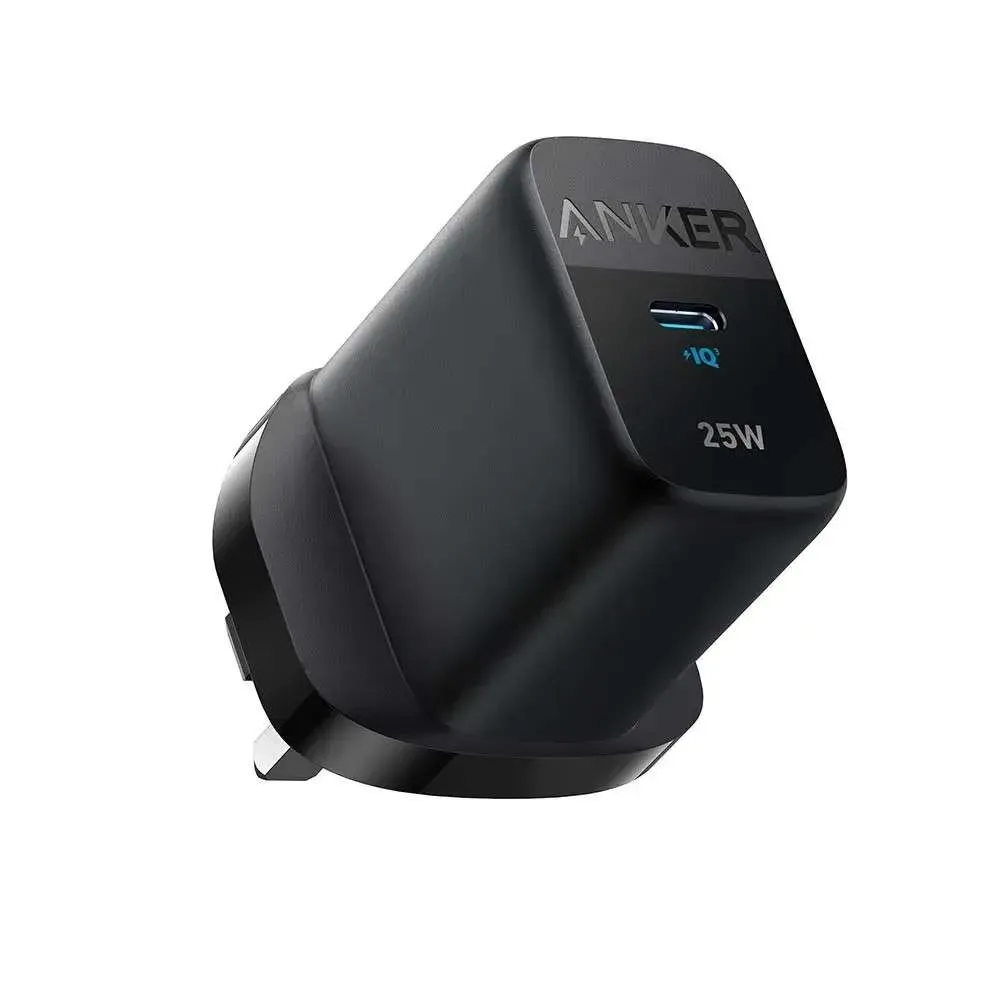 Anker 312 USB-C Fast Charger 25W (GaN) with Foldable Plug – Black