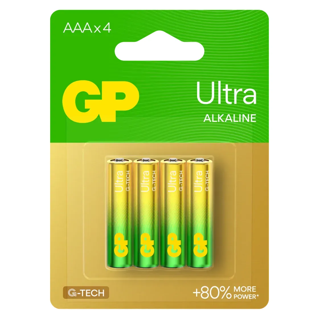 بطاريات GP Ultra Alkaline AAA – 4 قطع