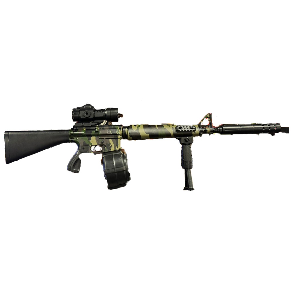 مسدس جيلاتين 230B M16 بتمويه أخضر، رائع للمرح الخارجي