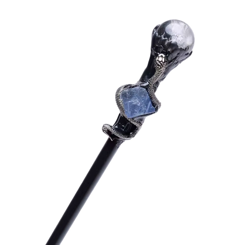 Crystal Wand Glass With Snake 27cm