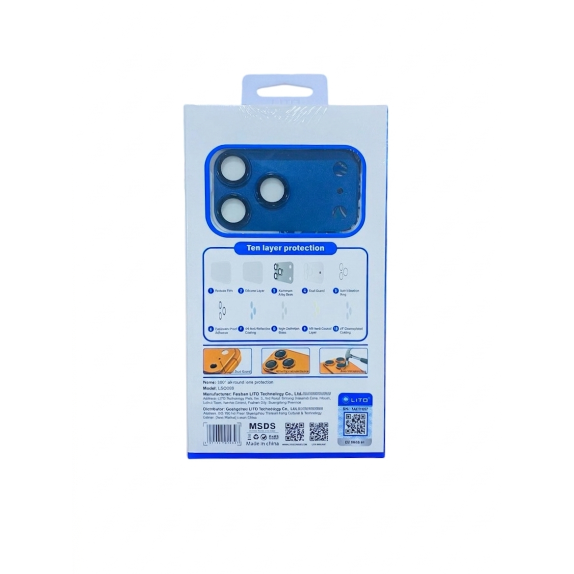 LITO AR AF camera cover Iphone 17 promax Blue