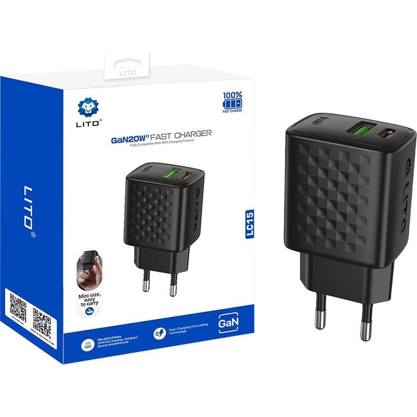 شاحن Lito 20W LC15 بمنفذ USB-C
