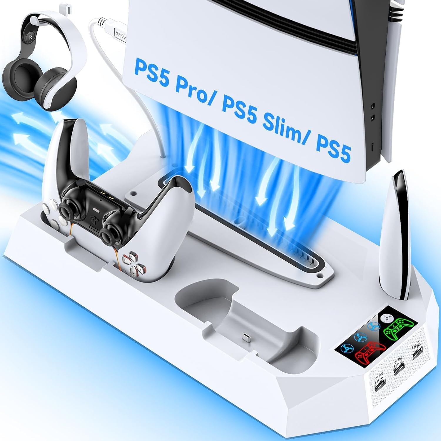 Multifunctional Cooling Stand PS5 White YH-57