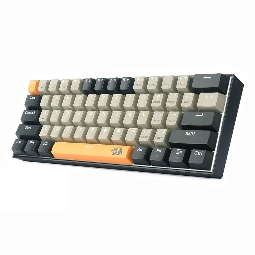 لوحة مفاتيح REDRAGON LAKSHMI K606 ميكانيكية بلون بني ومفاتيح زرقاء