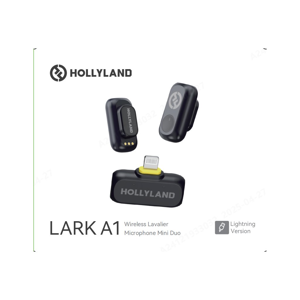 Hollyland Lark A1 Wireless Lavalier Microphone Mini Duo For Lightning Version
