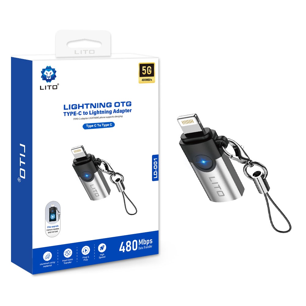 LITO LD001 High-Speed Type-C to Lightning OTG Adapter